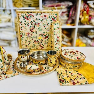 Indian Wedding Accessories- Bride/Groom Mehndi Mayian/ Haldi/ Maiyan/ Vatna Ceremony- Full Set