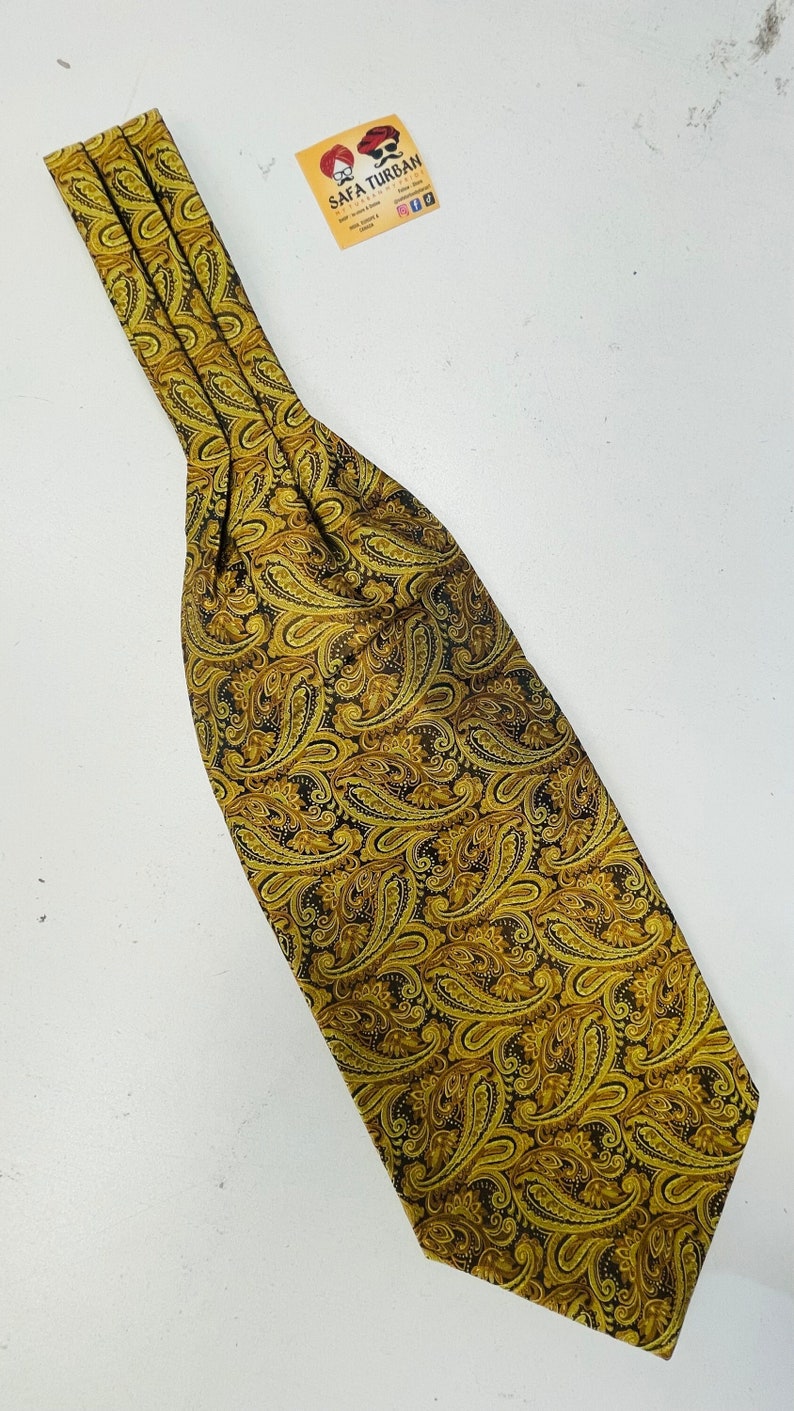 Silk Cravat Woven II Ascot Tie II Pocket Square image 1