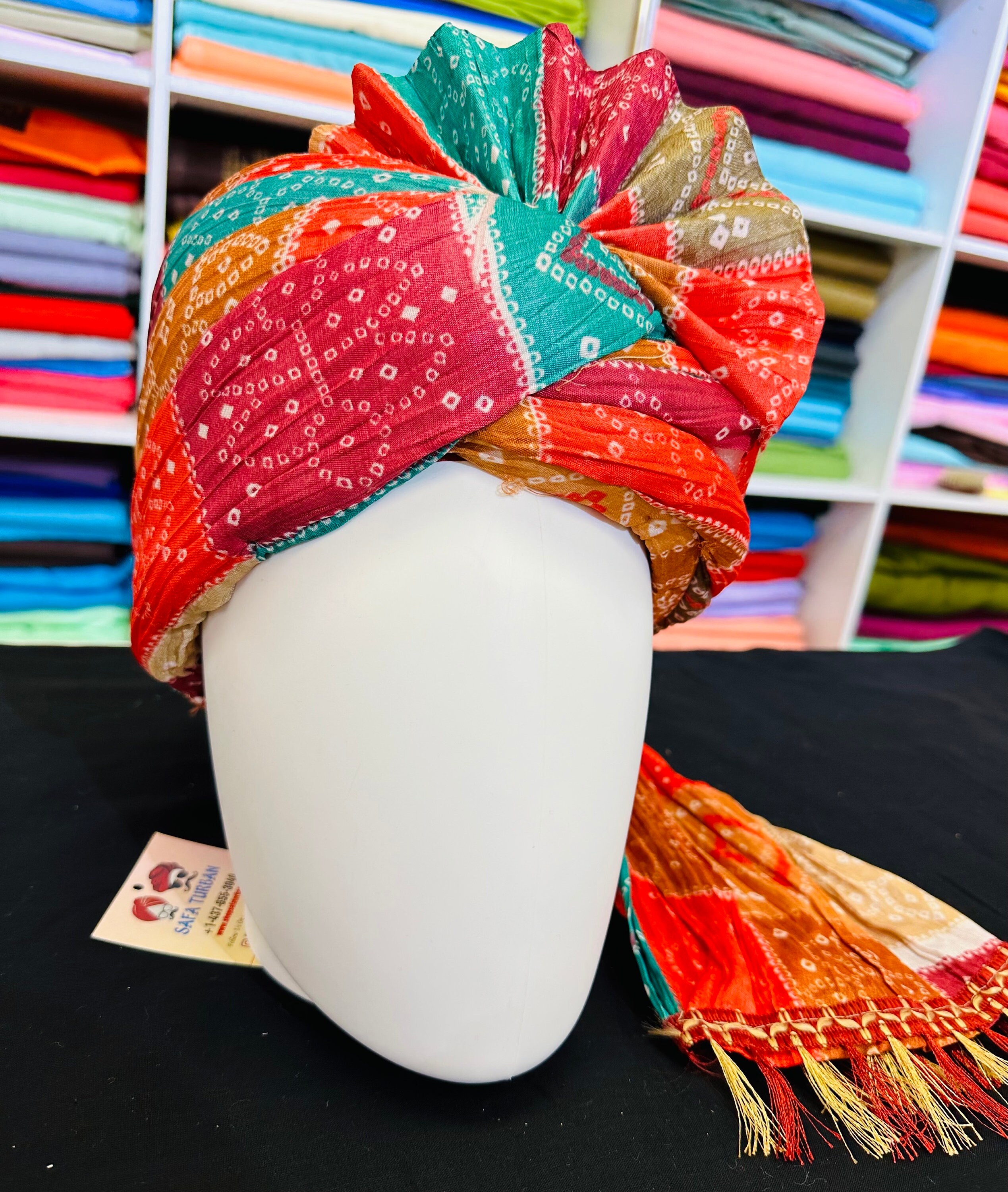 Safa Turban Groom Wedding Red Velvet Pagdi/Premade/Wedding Headwrap For