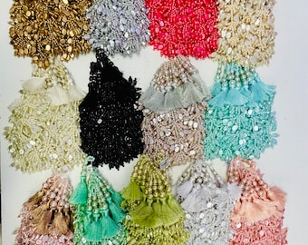 Fashion Handmade Latkan, Stylish Heavy Long for Lehenga, Chunni Border, Hanging Latkan for Lehenga