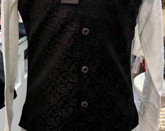 Designer Black Men Vests- Men Vests- Wedding Vest, Kurta Pajama Vest, Prom Party Dress, Casual Wear (Size available 38,40,42,44,46)