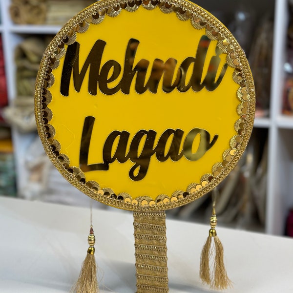 Hochzeitsschild “Mehndi Lagao”/Hochzeitsrequisiten/Hochzeitsdekoration