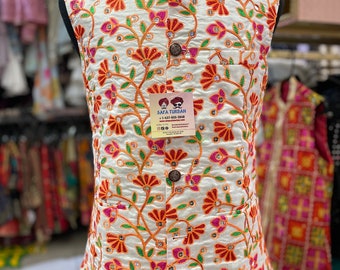 Ethenic Navratri /Garba/Dandiya Rajasthani Embroidery Vest/Nehru Jackect                    (Size available 40,42,44,46)