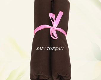 Sikh Turban- Dark Brown (Full Voile and Rubia(Medium)/Half and Half Voile), Sikh Turban, Turban Fabric