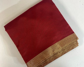 Men&#39;s Traditional Turban Fabric/Safa/Pagdi/Pheta Cloth (Maroon) for Barati/Groom/Social Occasion