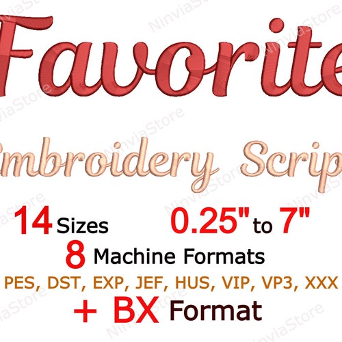 Blenda Embroidery Font Script Font PES Monogram Font BX Etsy
