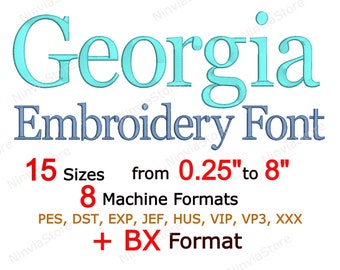 Georgia Embroidery Font, Georgia pe Font for Embroidery, pe Embroidery font bx, Georgia BX Font, Monogram Alphabet Machine Embroidery Design