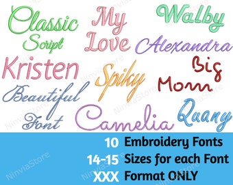 XXX Embroidery Font Bundle, Calligraphy Font for Embroidery, Script Font XXX, Alphabet Machine Embroidery Design, Monogram Cursive Font XXX