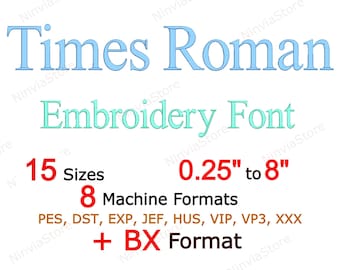 Times Roman Embroidery Font, Machine Embroidery Design, Monogram BX Font, Alphabet PES Font for Embroidery, pe Embroidery font bx Small Font