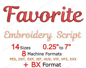 Fuente de bordado de script favorita, fuente BX para bordado, fuente de caligrafía pe, fuente cursiva de máquina alfabética DST, fuente de monograma PES, fuente pe