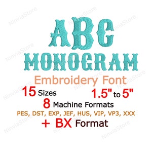 Fishtail Monogram Machine Embroidery Font, BX Font for Embroidery, PES Monogram Alphabet Machine Embroidery Design, Monogram Embroidery