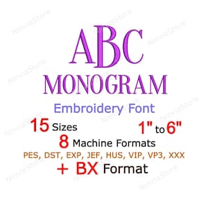 Monogram Embroidery Font, BX Font, Monogram Alphabet Machine Embroidery Design, pe Font for Embroidery, Elegant Monogram font PES BX dst jef