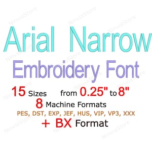 Arial Narrow Embroidery Font, Alphabet Machine Embroidery Design, Monogram BX Font, PES Font for Embroidery, pe Embroidery font, Small Font