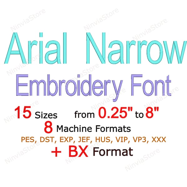 Arial Narrow Embroidery Font, Alphabet Machine Embroidery Design, Monogram BX Font, PES Font for Embroidery, pe Embroidery font, Small Font