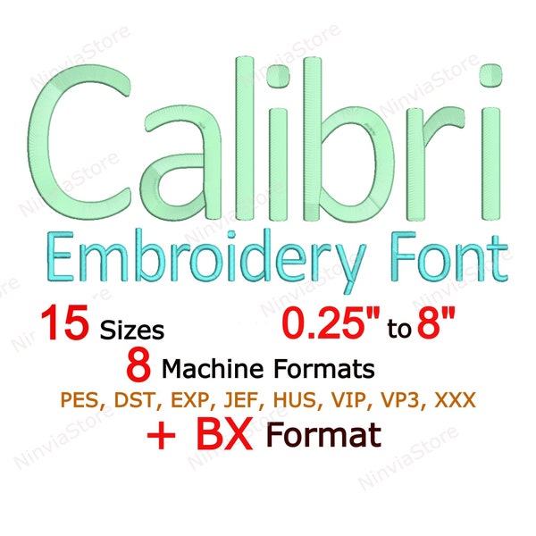 Calibri Embroidery Font, Machine Embroidery Design, Monogram BX Font, Alphabet, PES Font for Embroidery, pe Embroidery font bx, Small Font