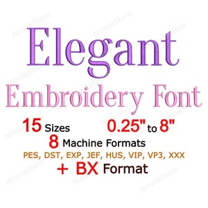 Elegant Embroidery Font, BX Font, Monogram Alphabet Machine Embroidery Design, pe Font for Embroidery, Small Embroidery font PES, BX dst jef