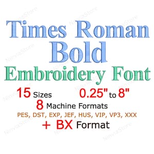 Times Roman Bold Embroidery Font, Machine Embroidery Design, Monogram BX Font, Alphabet PES Font for Embroidery, pe Small Embroidery font bx