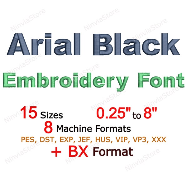 Arial Black Embroidery Font, Arial BX Font, pe Font for Embroidery, PES Small Embroidery font, Monogram Alphabet Machine Embroidery Design