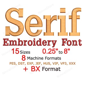 Serif Embroidery Font, Monogram Alphabet Machine Embroidery Design, pe Font for Embroidery, Serif BX Font, Small Embroidery font PES BX, dst