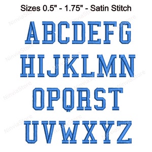 Athletic Embroidery Font Monogram BX Font Machine Embroidery - Etsy