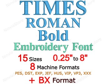 Times Roman Bold Embroidery Font, Machine Embroidery Design, Monogram BX Font, Alphabet PES Font for Embroidery, pe Small Embroidery font bx