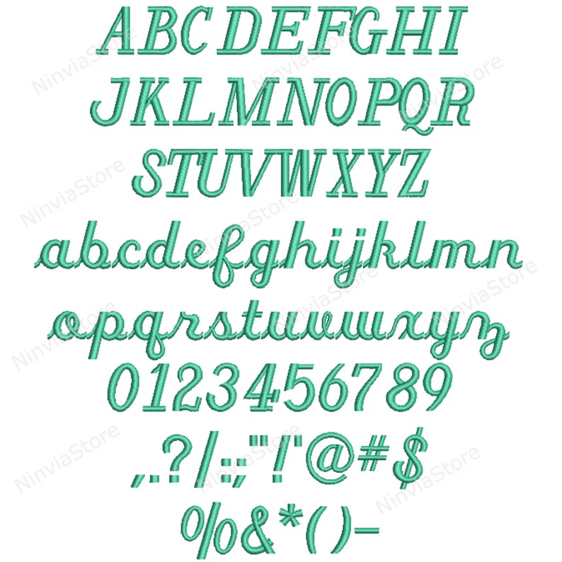 DST Embroidery Font Bundle Script Font DST Alphabet Machine Etsy