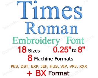 Times Roman Embroidery Font, Machine Embroidery Design, Monogram BX Font, Alphabet PES Font for Embroidery, pe Embroidery font bx Small Font