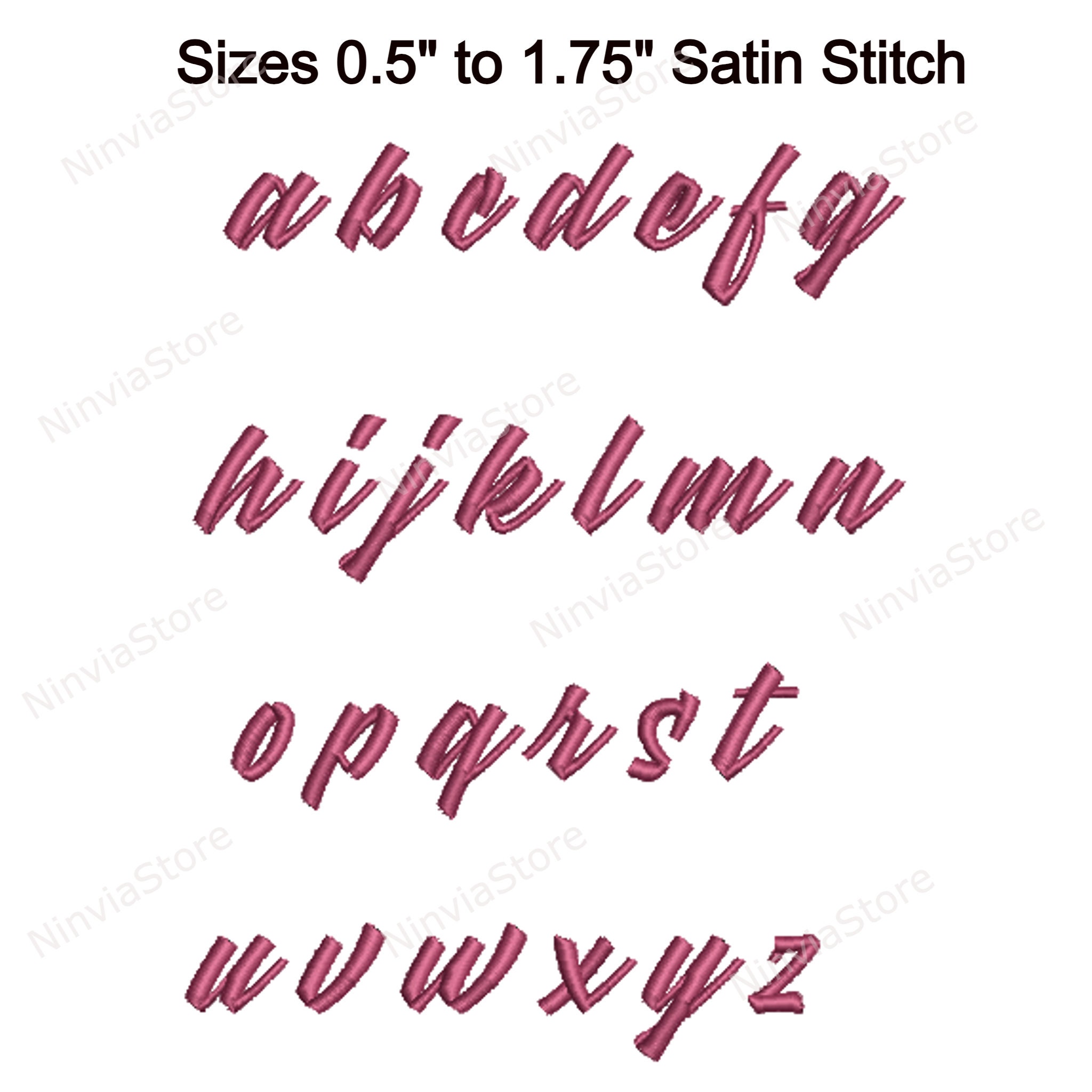 BX PES Script Embroidery Font, Cursive Alphabet, Calligraphy Monogram ...