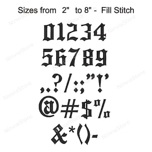 Gothic Embroidery Font, Alphabet PES Font for Embroidery, Machine Monogram BX Font, Old English Embroidery font pe, Small Font Old England image 8