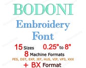 Bodoni Embroidery Font, Monogram BX Font, Machine Embroidery Design, Small Font, Alphabet PES Font for Embroidery, pe Embroidery font bx dst