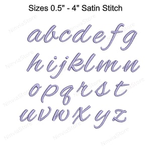 Alexandra In Cursive Alexandra Embroidery Font, BX PES Script Monogram, Cursive Alphabet ...