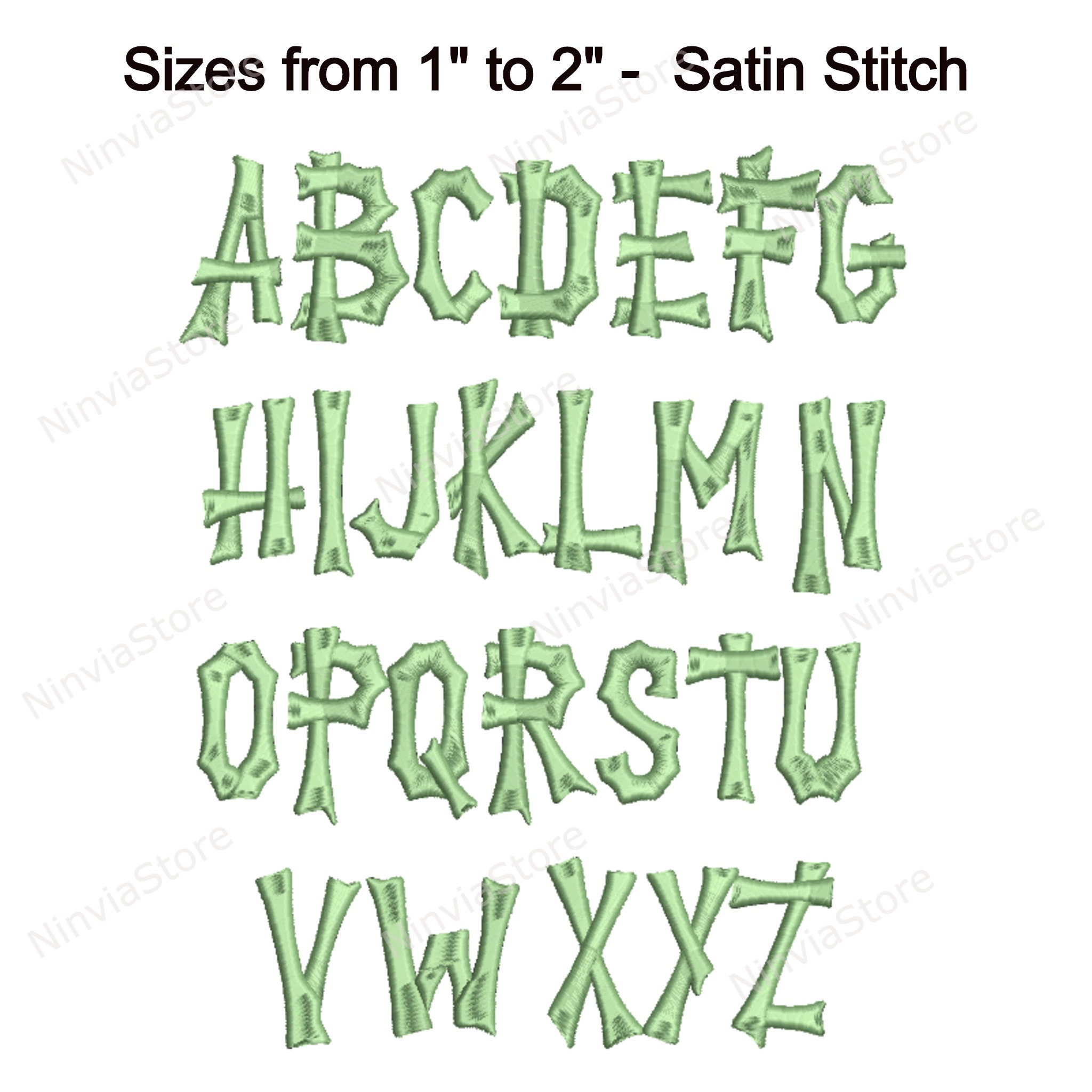 Halloween Embroidery Font BX Font for Machine Embroidery Etsy