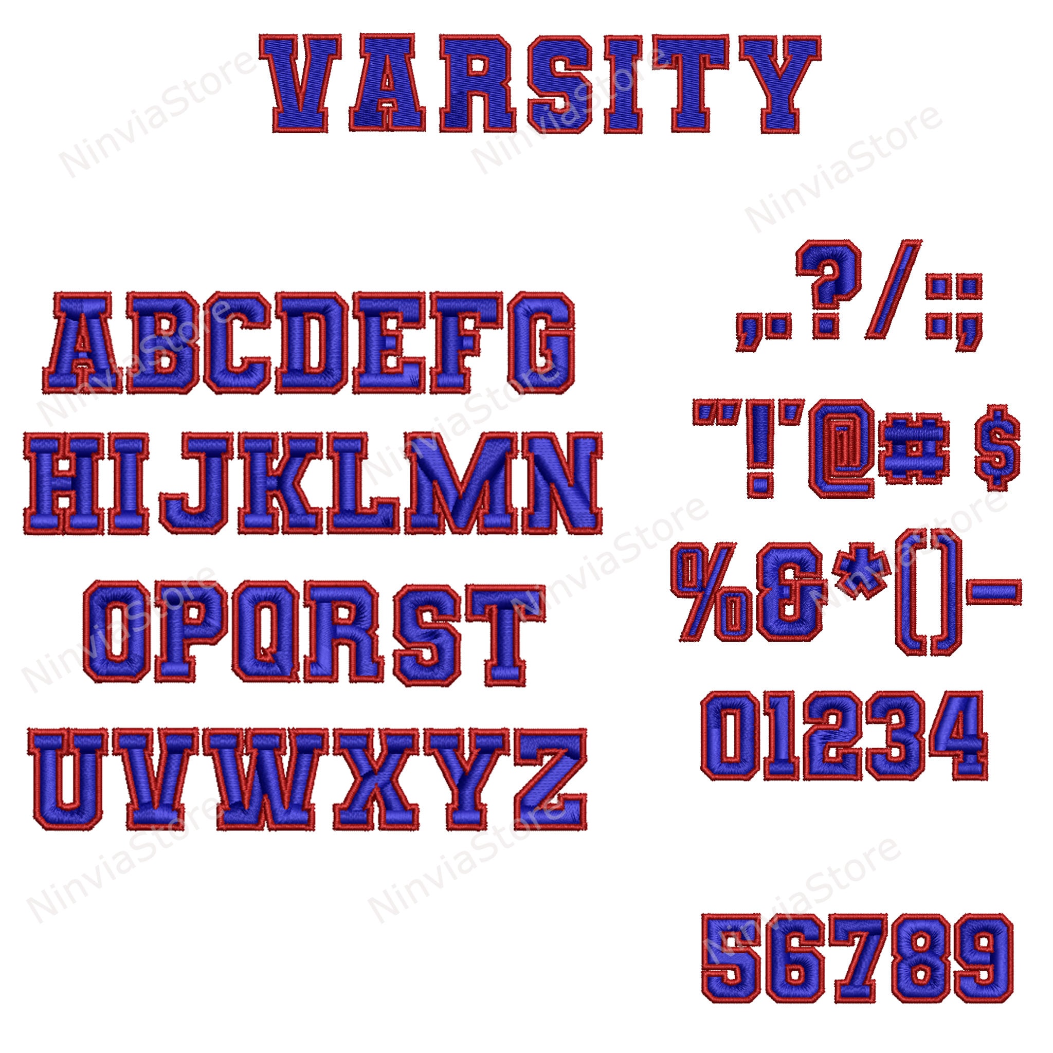 7 BX Two-color Embroidery Fonts Bundle, Machine Embroidery Font BX ...