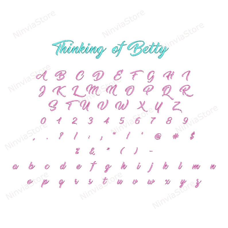 BX Embroidery Script Font Bundle BX Font for Embroidery Etsy