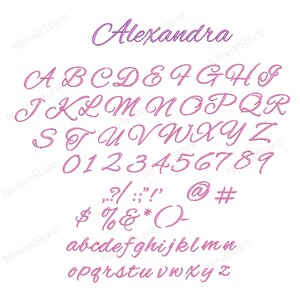 PES Script Embroidery Font Bundle, Machine Embroidery Font Pe, Monogram ...