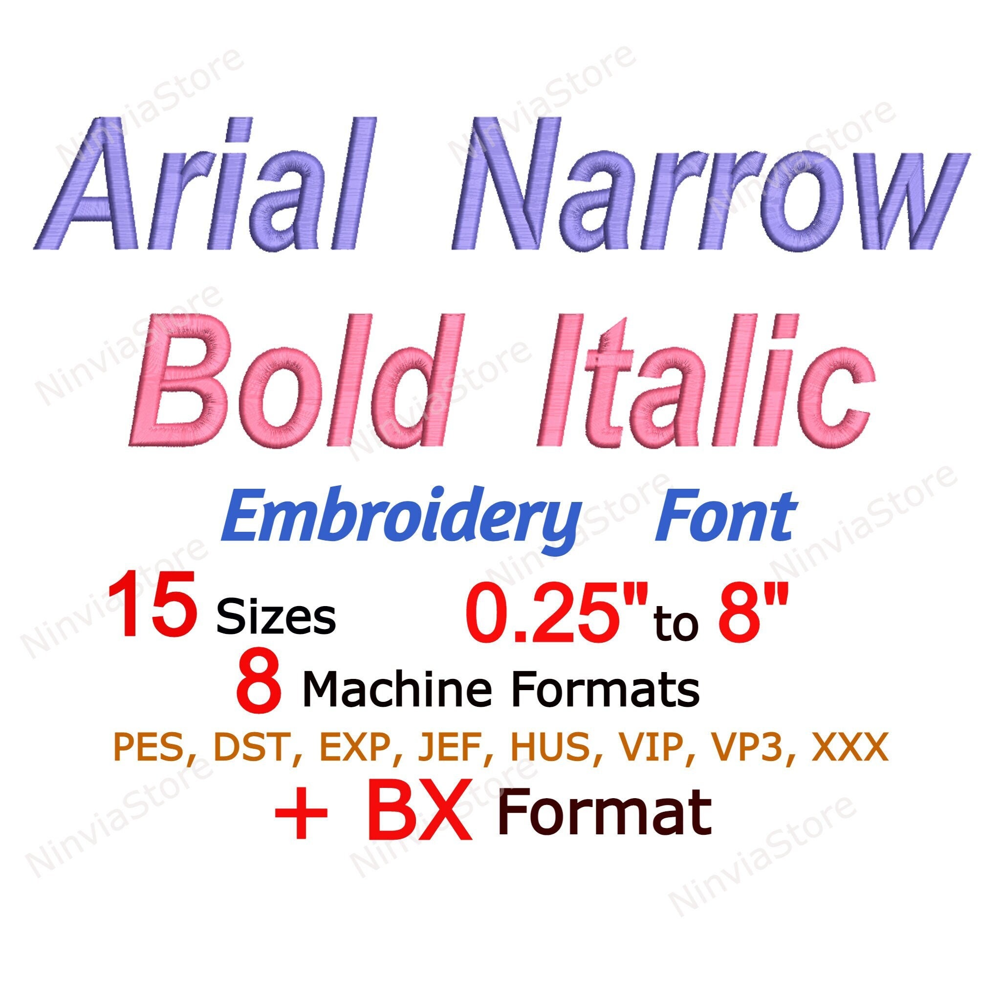 Arial Narrow Bold Italic Ricamo Font Arial BX Font pe Font per  