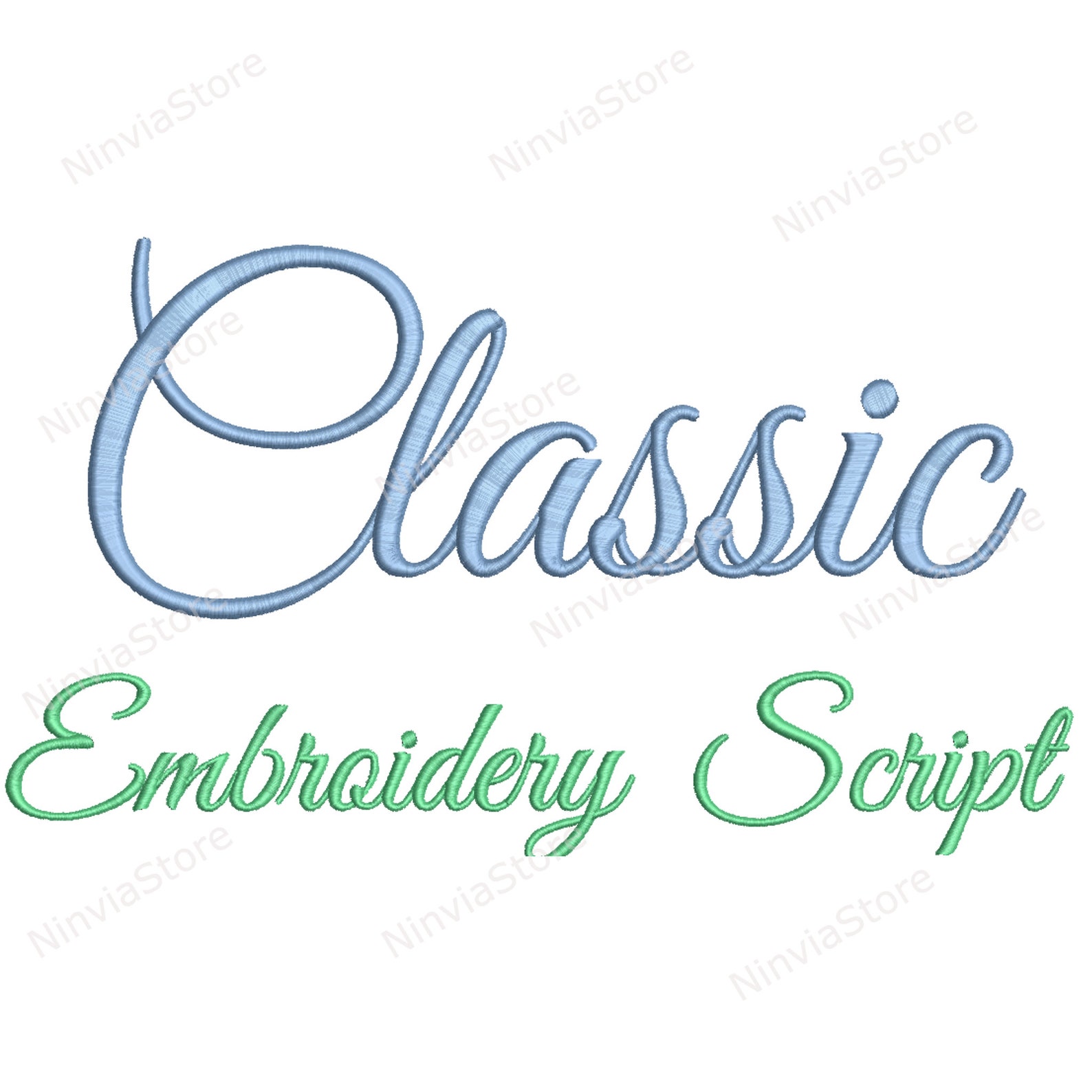 Classic Script Embroidery Font BX Font for Embroidery Etsy