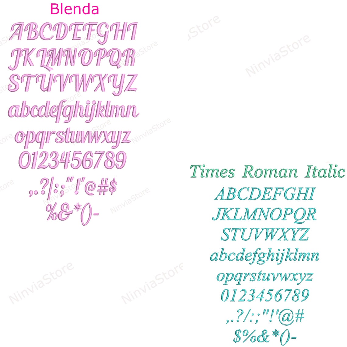 PES Script Embroidery Font Bundle, Machine Embroidery Font Pe Monogram ...