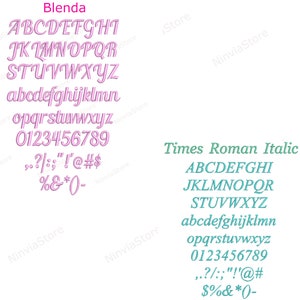 PES Script Embroidery Font Bundle, Machine Embroidery Font Pe Monogram ...