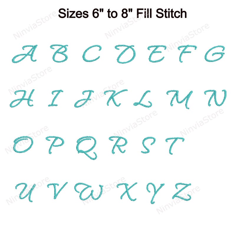 First Snow Script Font Snowfall Script Embroidery Font - Monogram Cursive Font BX PES ...