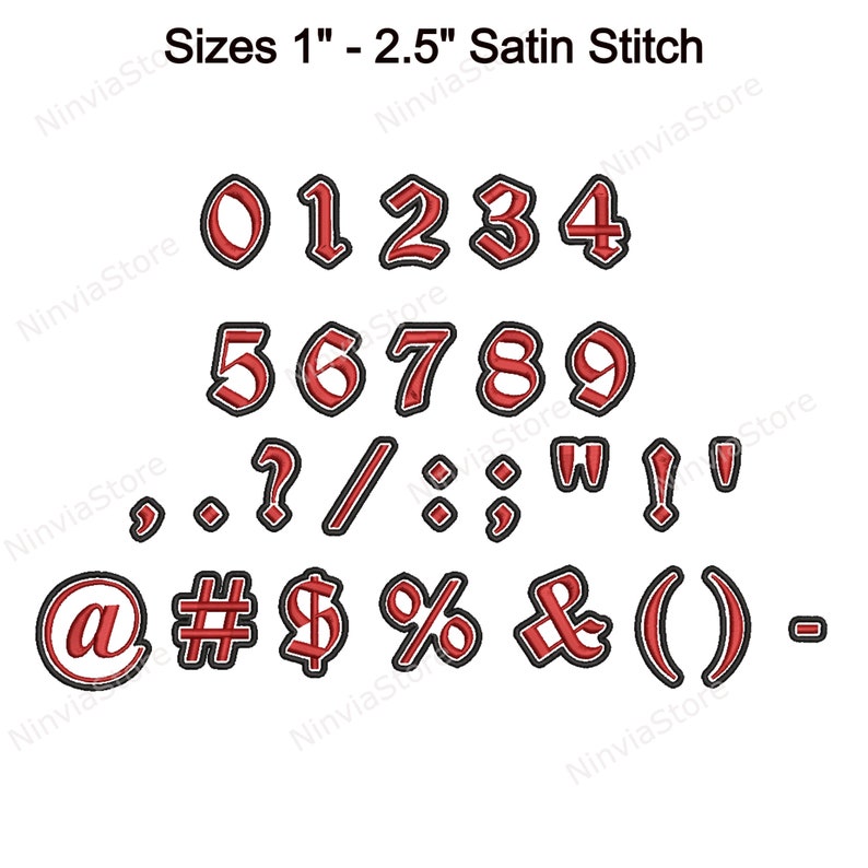 2 Color Old English Embroidery Font Alphabet PES Font for Etsy