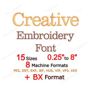 Creative Embroidery Font, Monogram Alphabet Machine Embroidery Design, pe Font for Embroidery, BX Font, Small Embroidery font PES BX dst jef