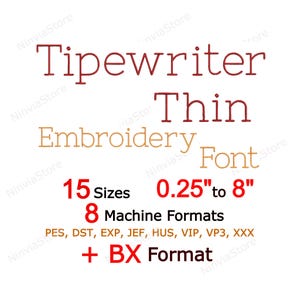 Typewriter Embroidery Font, Machine Embroidery Design, Monogram BX Font, Alphabet PES Font for Embroidery, pe Embroidery font, bx Small Font