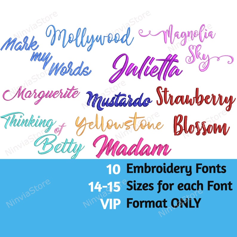 VIP Script Embroidery Fonts Bundle, VIP Monogram Font, Alphabet Machine ...