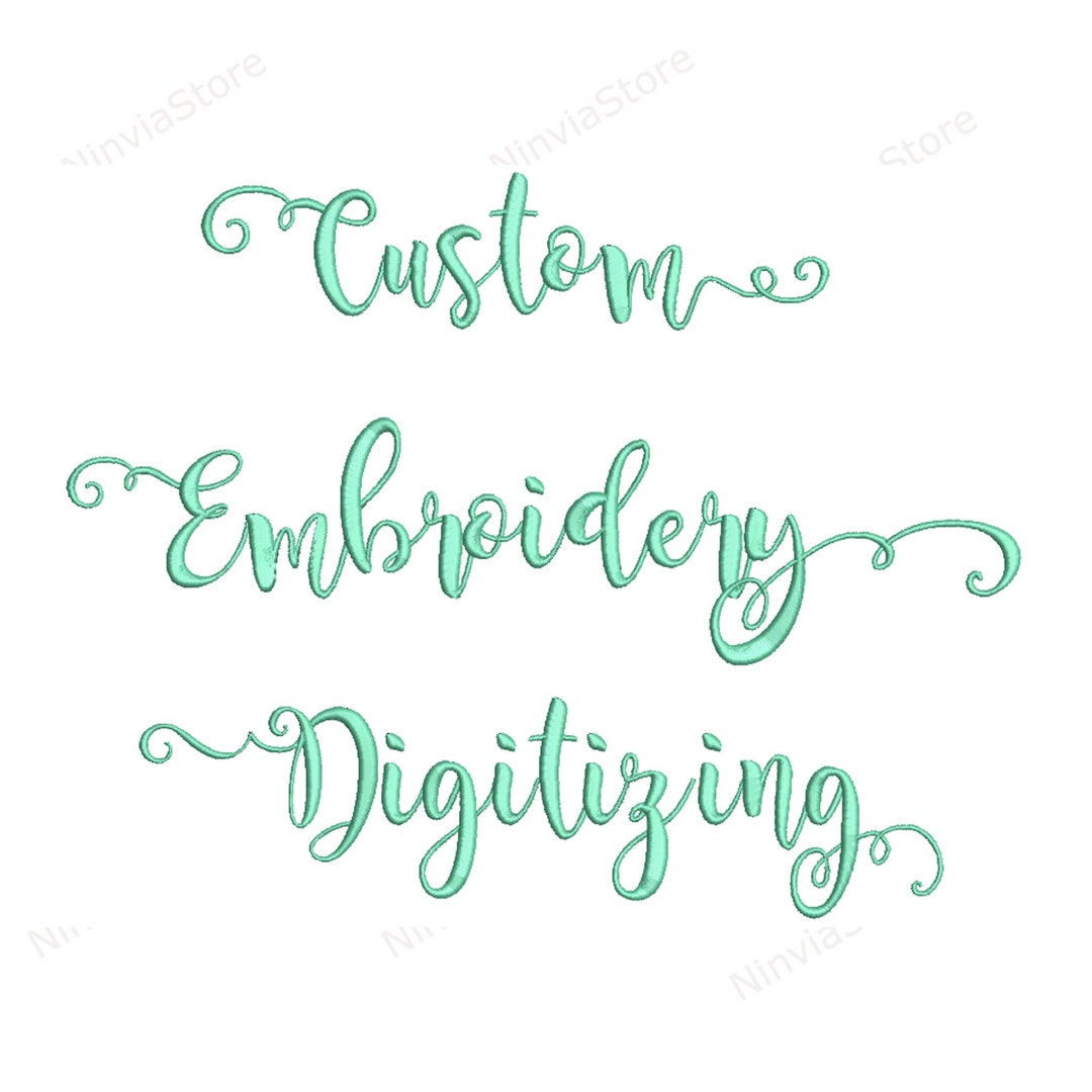 Custom Embroidery Digitizing Logo Digitizing Custom - Etsy