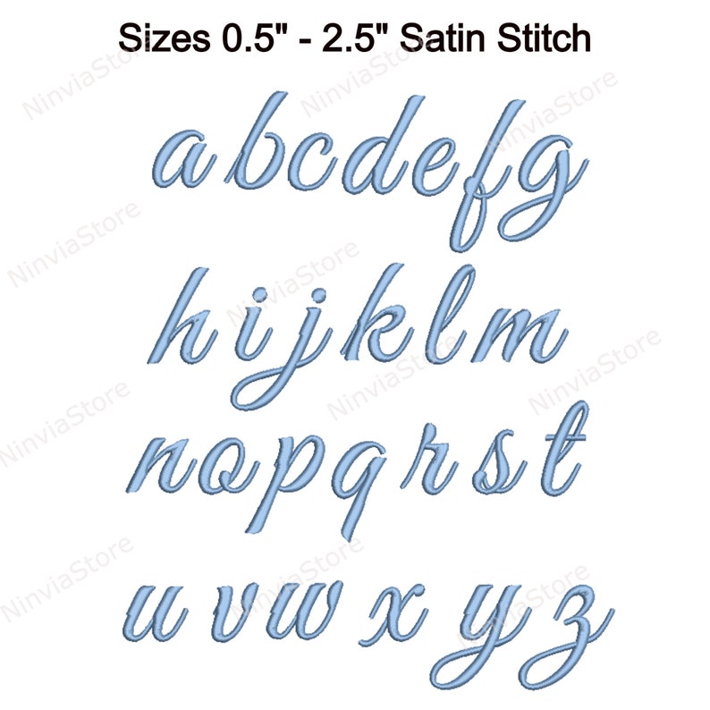 Classic Script Embroidery Font BX Font for Embroidery Etsy