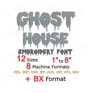 Halloween Drip Embroidery Font, BX PES Monogram Alphabet Machine Embroidery Design, Helloween Spooky Letters