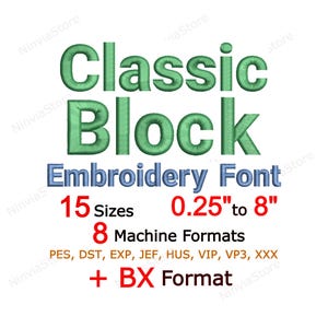 Lettertype blokborduurwerk, blok BX-lettertype, monogram alfabet machineborduurontwerp, blok pe-lettertype voor borduurwerk, klein PES-lettertype bx, DST, jef