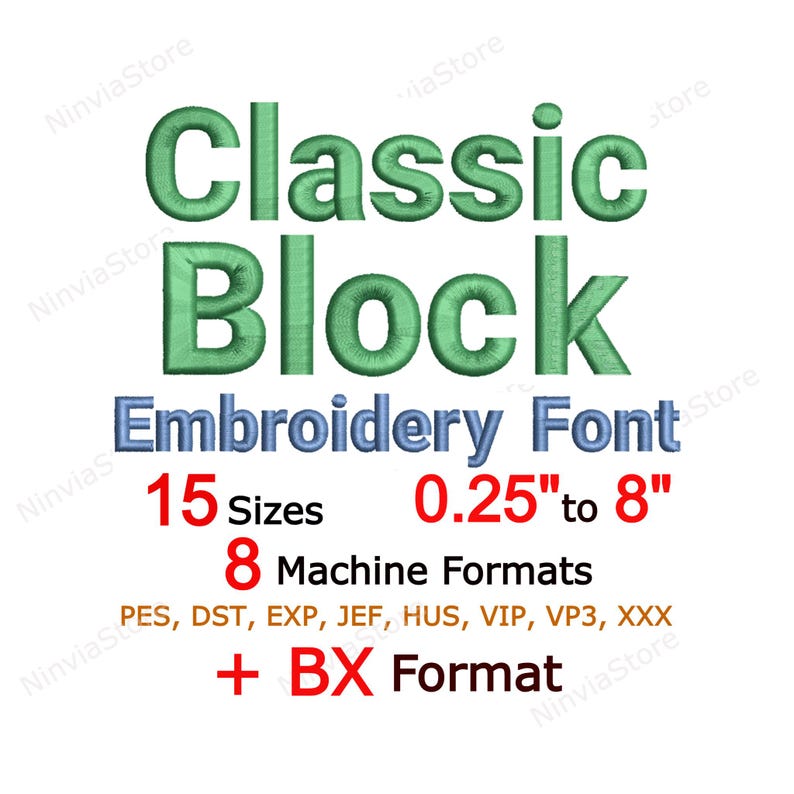 Block Embroidery Font, Block BX Font, Monogram Alphabet Machine Embroidery Design, Block pe Font for Embroidery, Small PES font bx, DST, jef image 1