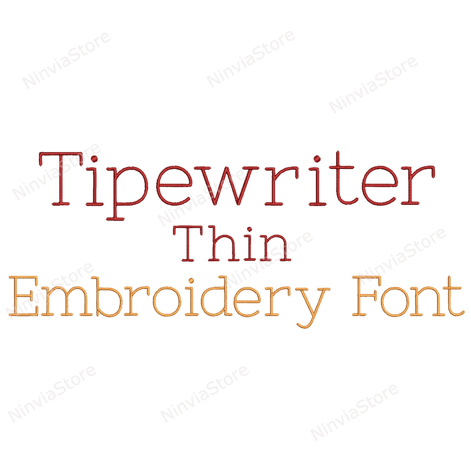 Typewriter Embroidery Font Machine Embroidery Design Etsy